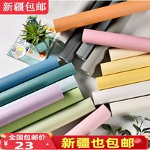 Xinjiang self-adhesive wallpaper bedroom warm waterproof and moisture-proof wallpaper pure white dormitory decoration background wall sticker