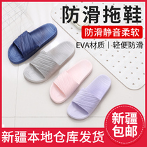 Xinjiang bathroom non-slip slippers hollow water leakage Summer men and women lovers slippers plastic sandals
