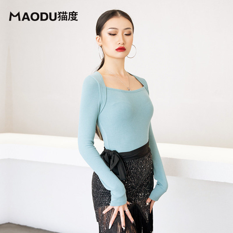 Cat degree Latin dance costume practice dress women's top dance dress new modern dance national standard dance teacher training dance suit