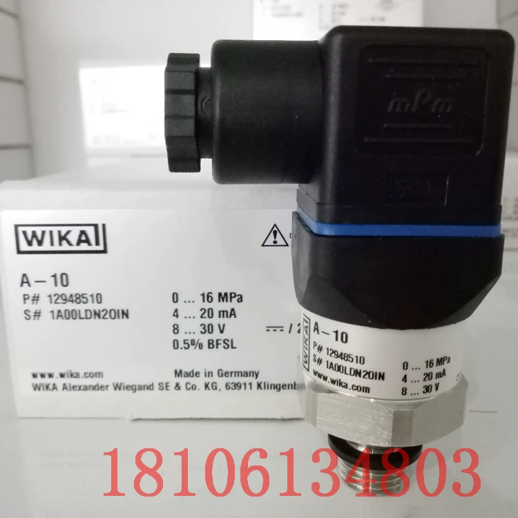 Nhập khẩu cảm biến áp suất WIKA A-10/ECO-1 WIKA máy phát áp suất 40MPa áp suất tuyệt đối áp suất âm màn hình hiển thị kỹ thuật số