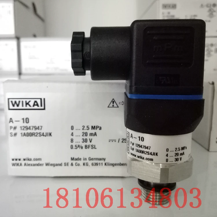 Nhập khẩu cảm biến áp suất WIKA A-10/ECO-1 WIKA máy phát áp suất 40MPa áp suất tuyệt đối áp suất âm màn hình hiển thị kỹ thuật số