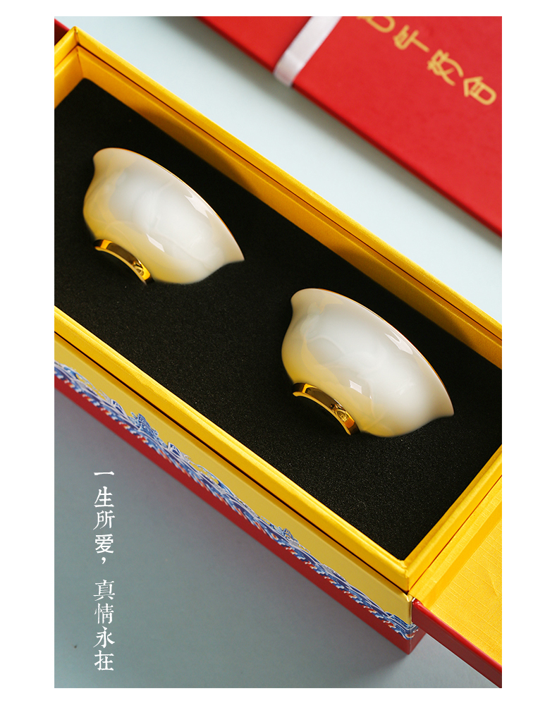Chang south of jingdezhen ceramic wedding gift set one hundred good close girlfriends a gift for a cup of gift box package