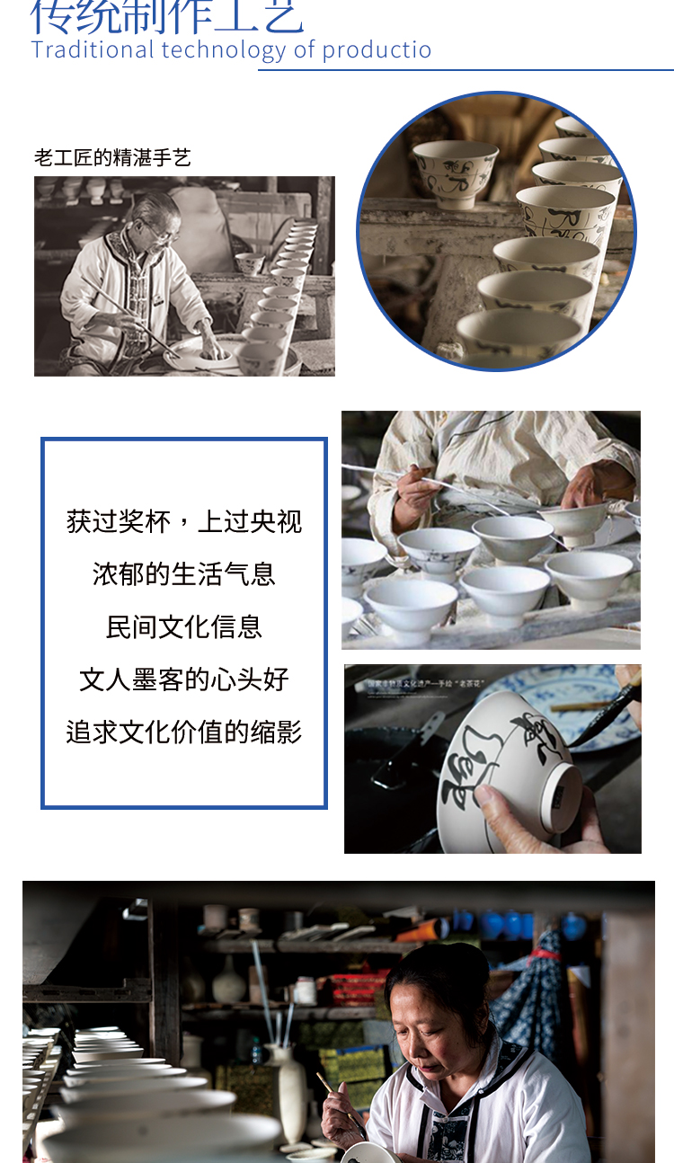 A prosperous south to crack A pot of three jingdezhen ceramic portable travel to business tea set