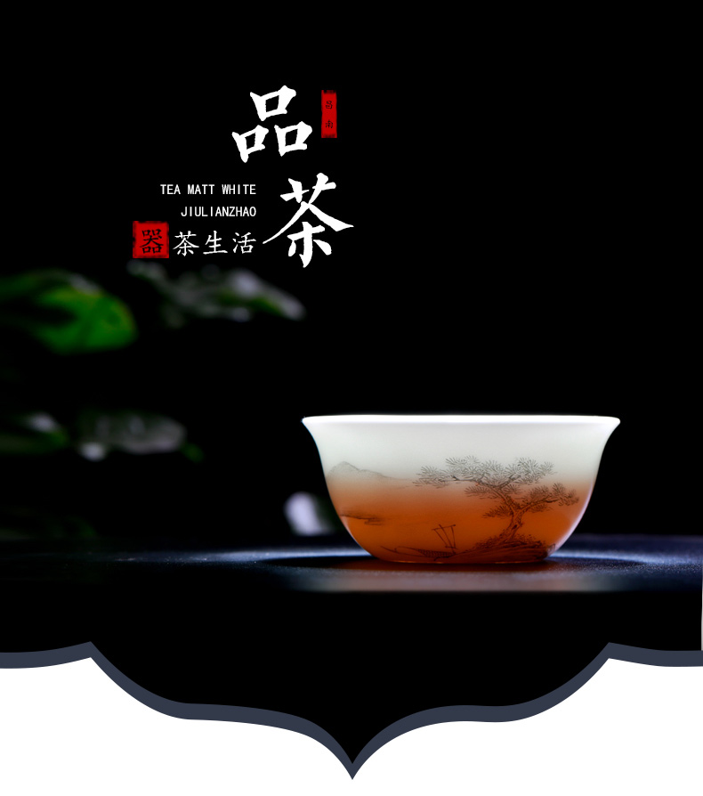 Prosperous south jingdezhen ceramic masters cup kung fu tea cups sample tea cup hand - made of pu - erh tea cup personal cup single CPU