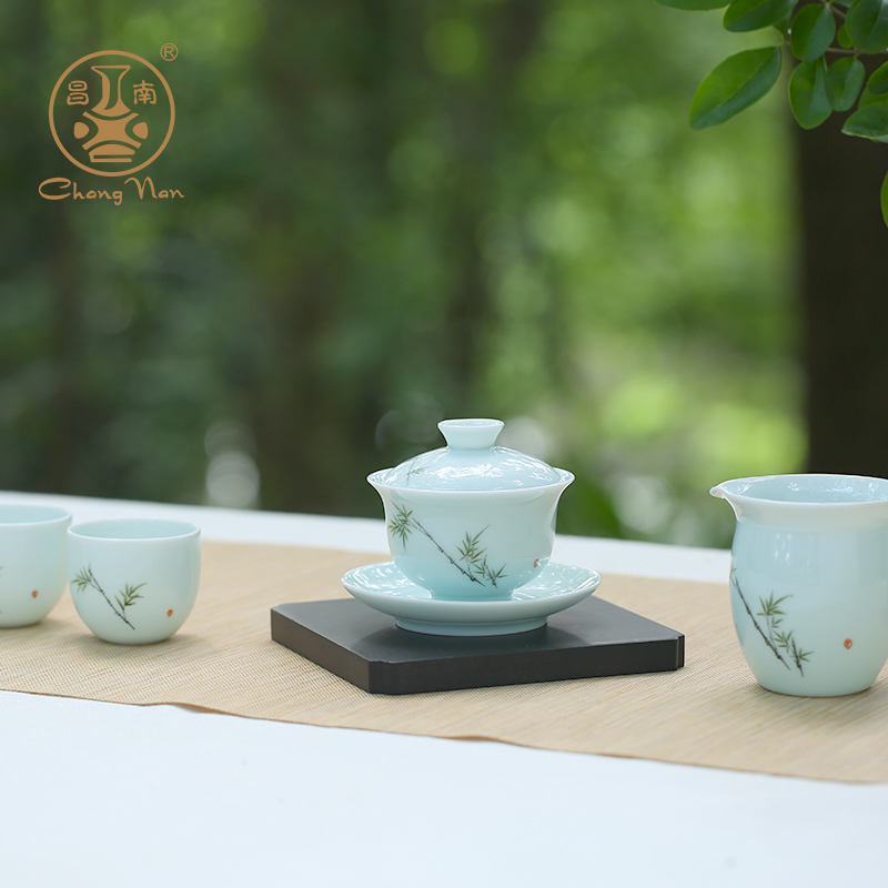 Chang south tureen jingdezhen ceramic cups kung fu tea bowl only three tureen tea cups to use