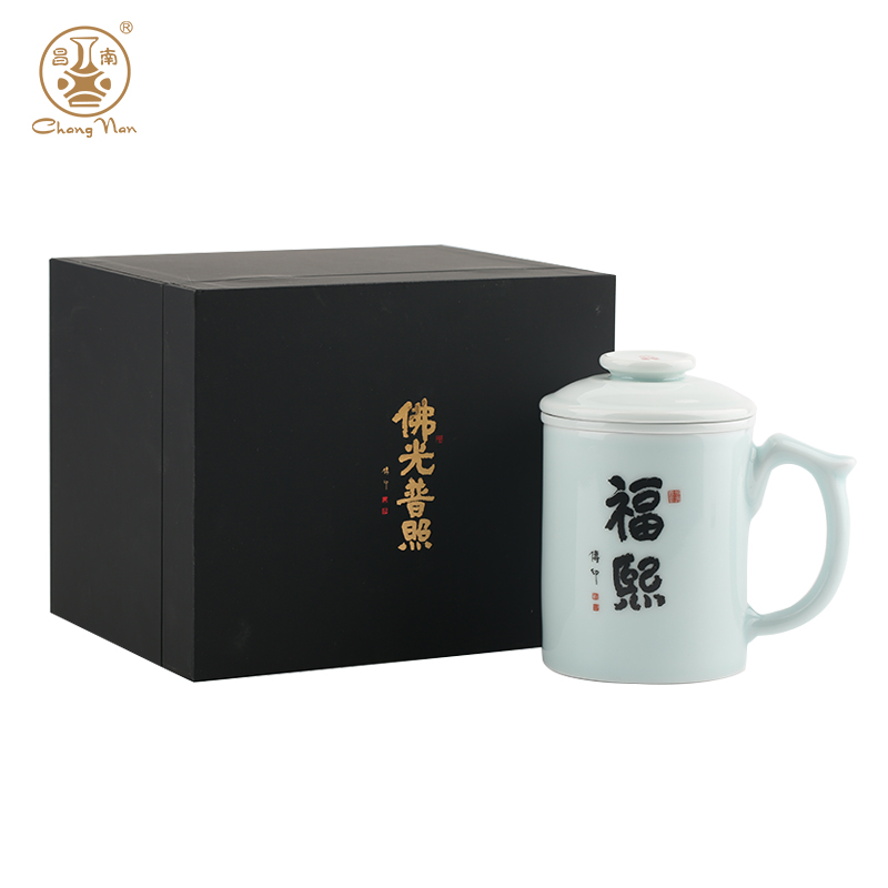 Chang south of jingdezhen tea service ceramic separation belt filter belt cover tea buddhist tea keller water transfer printing