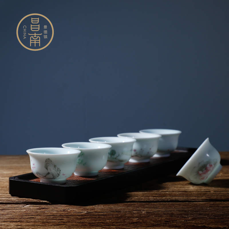 Prosperous south ceramic sample tea cup jingdezhen porcelain kung fu tea tea cup powder enamel products cup tea cups a cup