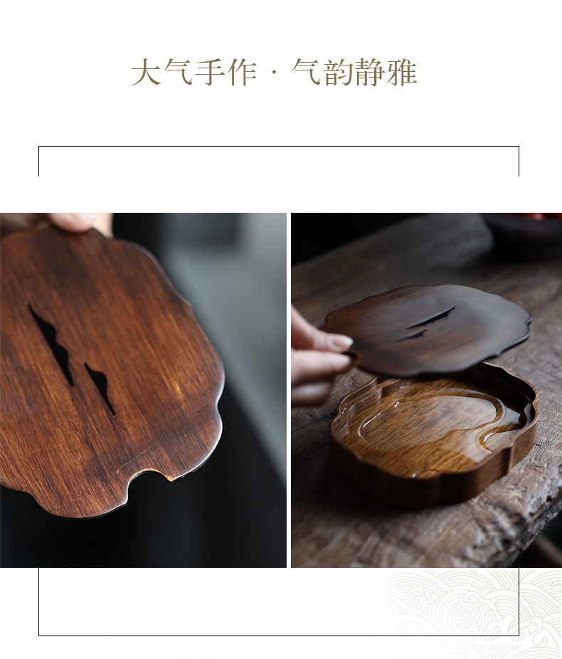 Element shadow teahouse heavy bamboo kung fu tea pot bearing little dry mercifully tea tray was pot of tea table accessories Chinese xiangyun pad