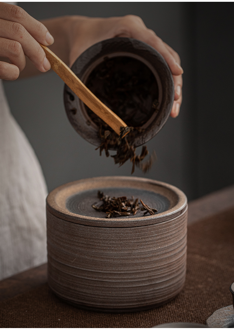 Plain film ceramic building hot water Japanese small dishes kung fu tea tea bucket cylinder accessories old rock desktop dross barrels of mud