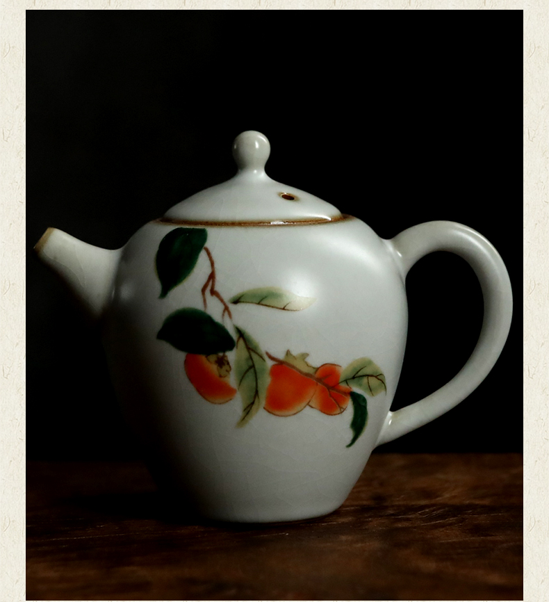 Restoring ancient ways, shadow RuTao household ceramic teapot beauty kung fu tea tea single pot of primitive simplicity can raise the teapot