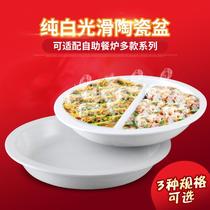 Round buffet plate ceramic Buffy basin number of pots stainless steel Buffy furnace special liner Special