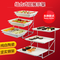 Buffet display rack multi-layer cake fruit tray bread basket dessert sushi table three-layer dessert shelf