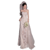 Wedding dress bride 2024 new style (Zhirou) French light wedding dress going out yarn small main yarn retro