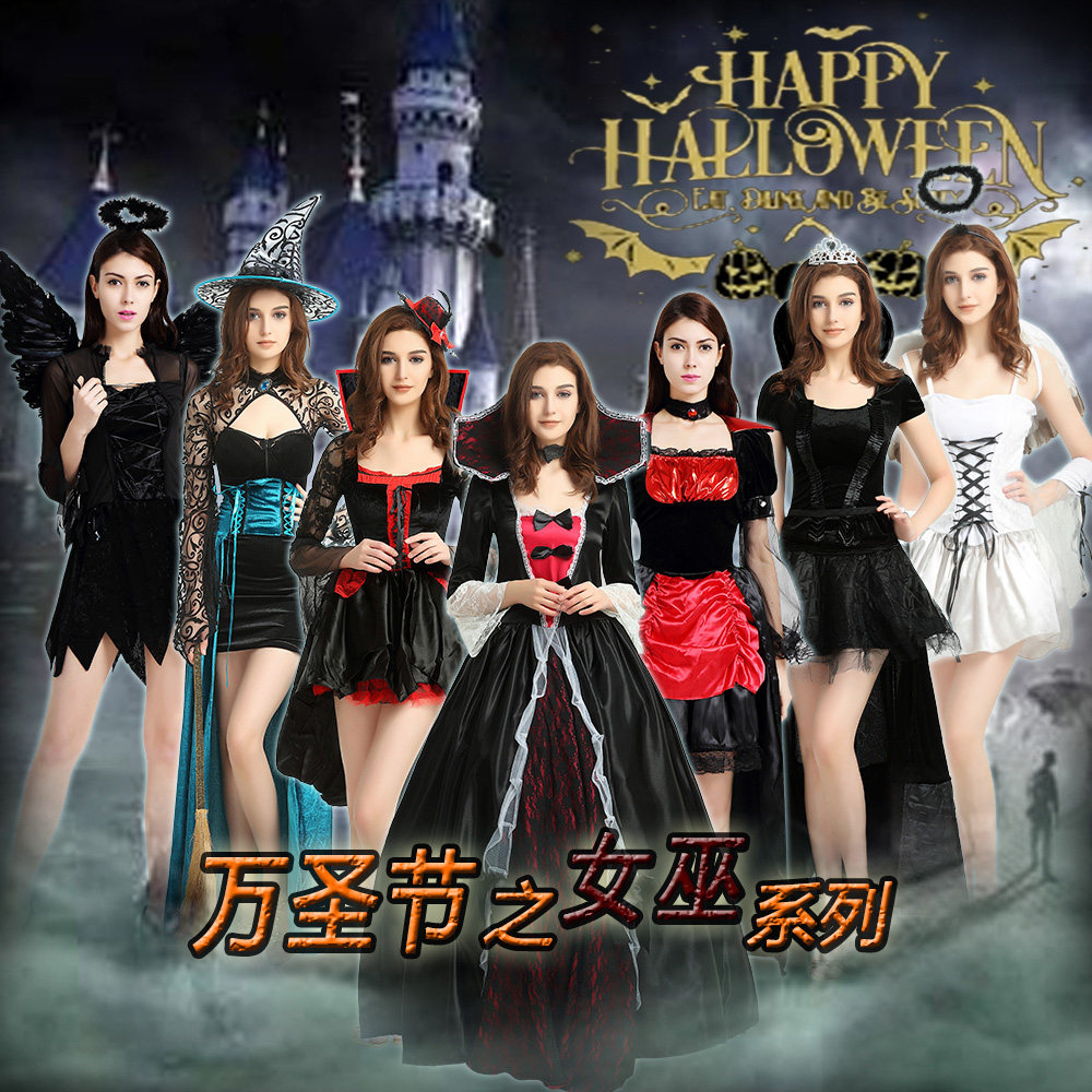 Halloween costume Female cos costume witch demon vampire horror nurse doctor costume