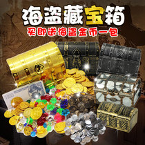 Halloween pirate props pirate treasure chest Gold Coin Coin Treasure Box diamond treasure box activity props