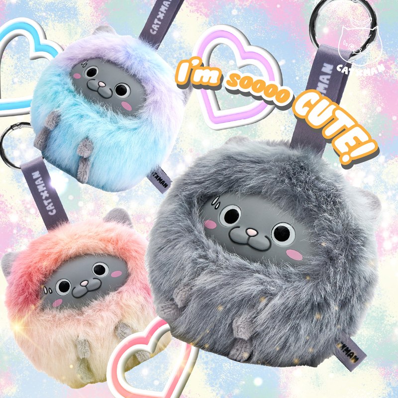 Catxman Pakho Chau Colorful Cat Star Man Mixed Color Plush Doll Pendant Catxman Pakho Chau Colorful Cat Star Man Mixed Color Plush Doll Pendant