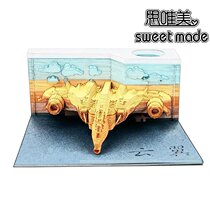 Up to the record model 3d three-dimensional sticky note book can tear printing sticky note paper sticky note book paper carving paper brick creative gift