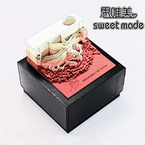 3D three-dimensional sticky note book creative Chinese style cultural and creative gift sticky note paper three-dimensional Great Wall modeling weekly calendar calendar