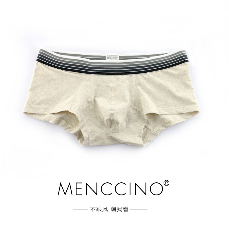 Đồ lót nam MENCCINO nam U lồi bó sát eo thấp cotton boxer thanh niên màu cotton Nhật Bản đồ lót nam dải đơn quan sip nam
