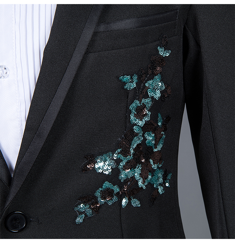 Bộ đồ sequin mới phù hợp với trang phục hợp xướng nam trang phục biểu diễn dành cho người lớn shop thời trang nam 