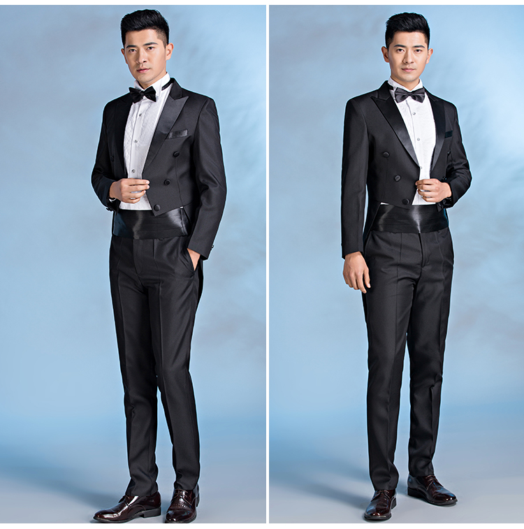 Bộ đồ tuxedo phù hợp với nam chỉ huy sân khấu biểu diễn ảo thuật chủ tiệc cưới bộ vest nam trẻ trung