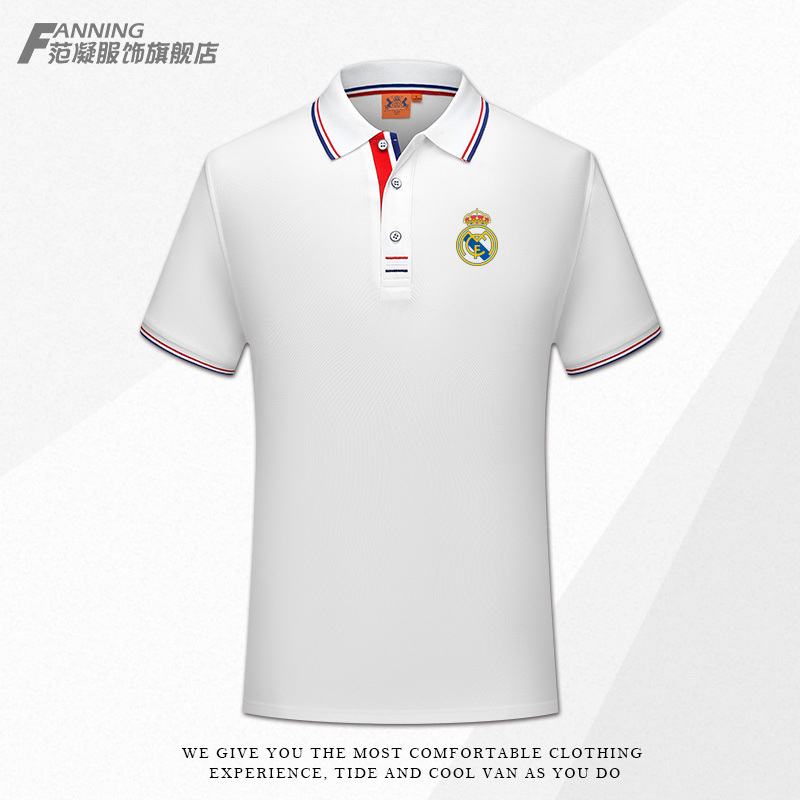 Royal Madrid Armor Royal Horse Training Team Uniform T-Shirt Men's Polo Shirt Real Madrid Short Sleeve Summer Football