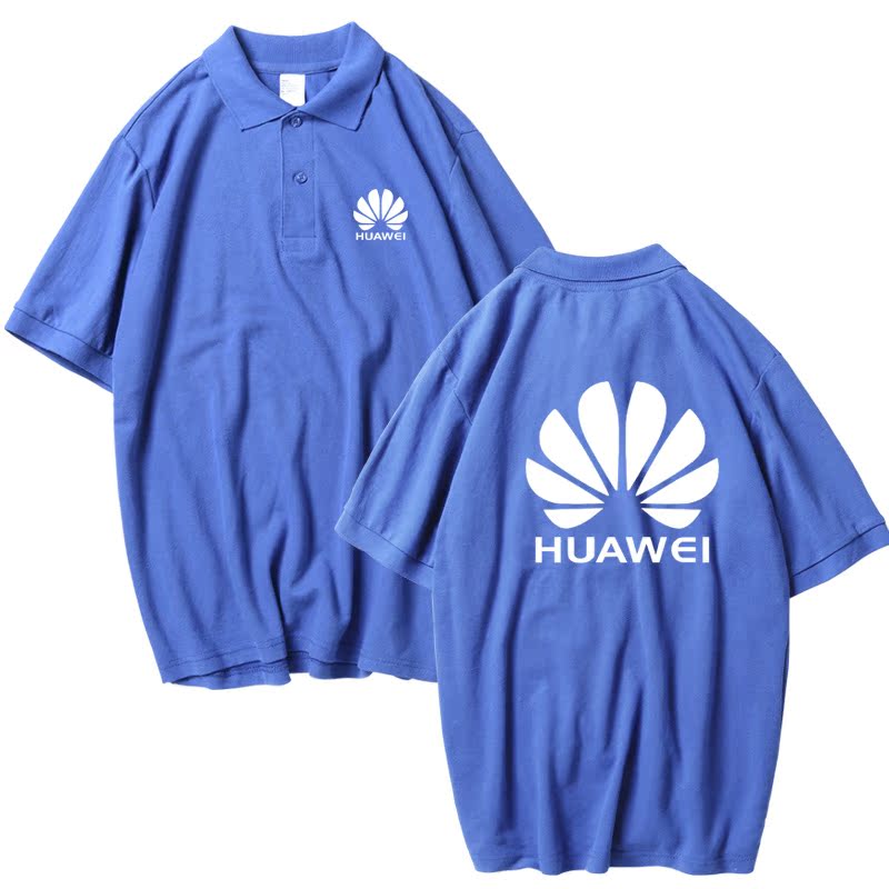 Huawei điện thoại di động cửa hàng điện thoại workclothes lapcollar áo polo kinh doanh tùy chỉnh giải trí T-shirt ngắn tay Xiaomi bảo hộ lao in nhân vật