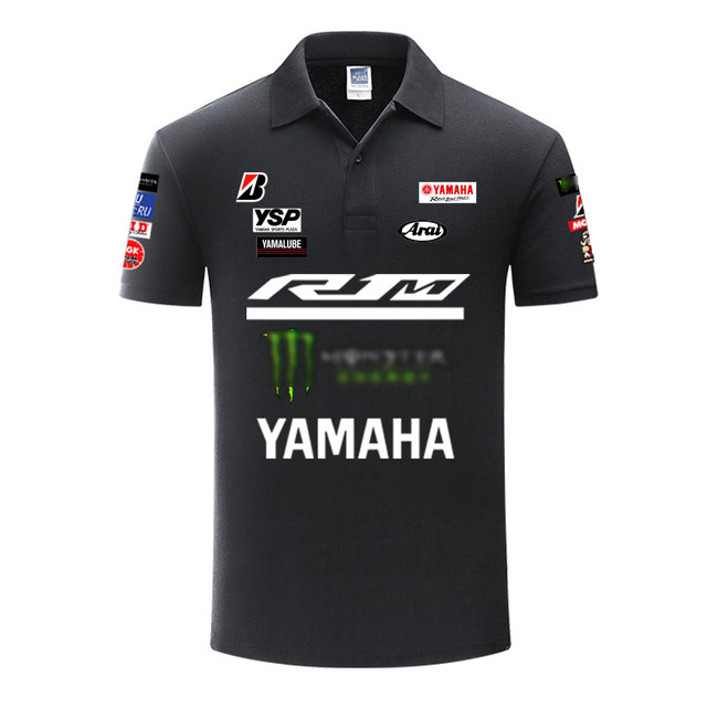 Yamaha R1M ຊຸດລົດຈັກຫນັກ YAMAHA ຊຸດຂີ່ລົດຈັກທີມງານໂຮງງານ lapel ເສື້ອ POLO summer ຜູ້ຊາຍເສື້ອທີເຊີດແຂນສັ້ນ