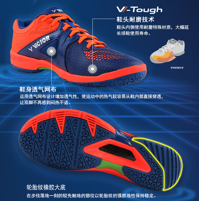 Giày cầu lông VICTOR / Wicker cho nam và nữ thể thao thoáng khí chống trượt toàn diện lớp A960 chiến thắng trong sự kìm kẹp giay the thao