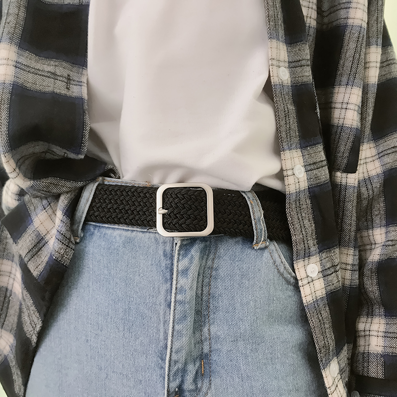 Belt Men Trends Young People 2021 New Weave 100 Hitch Canvas Pants With Jeans Belt Women Ins Wind