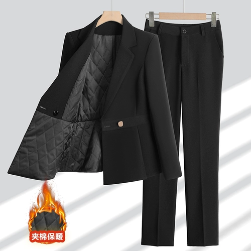 Стеганый пиджак классического кроя, осеннее ювелирное украшение для работы, увеличенная толщина