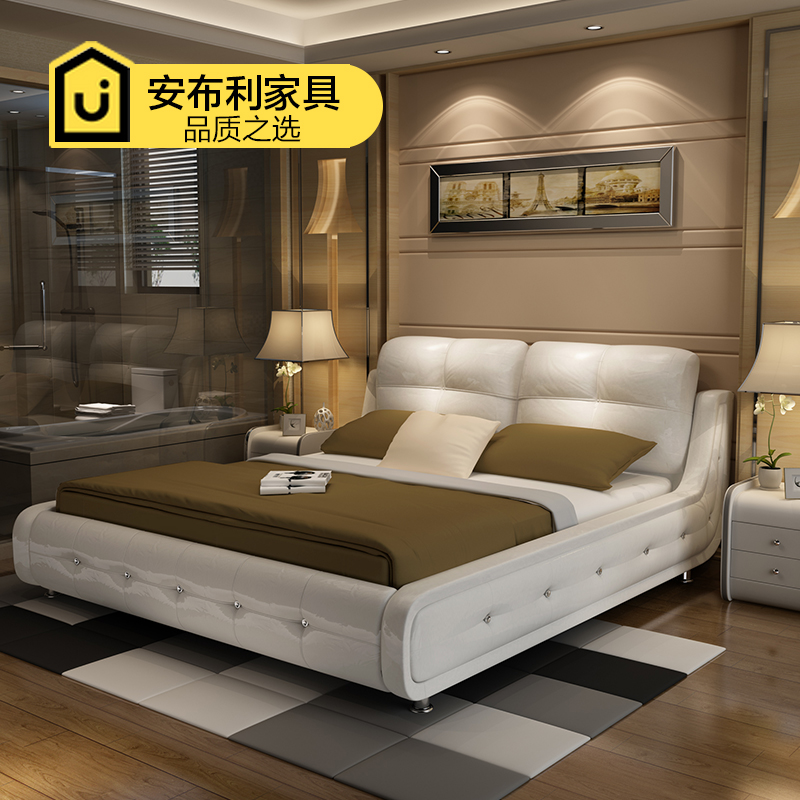 Купить кожаная кровать Татами кровать современный минималистский ...