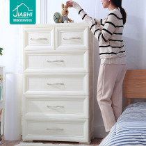 European style 70-sided wide king-size plastic drawer storage cabinet Storage cabinet Childrens baby wardrobe Chest of drawers box
