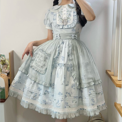 taobao agent Genuine trumpet, dress, Lolita style, flowered, Lolita OP