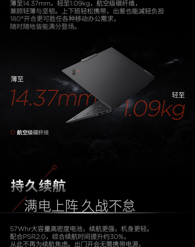 ThinkPad X1 Carbon Aura AI元启版/X13英特尔酷睿Ultra轻薄商务办公笔记本电脑插图10