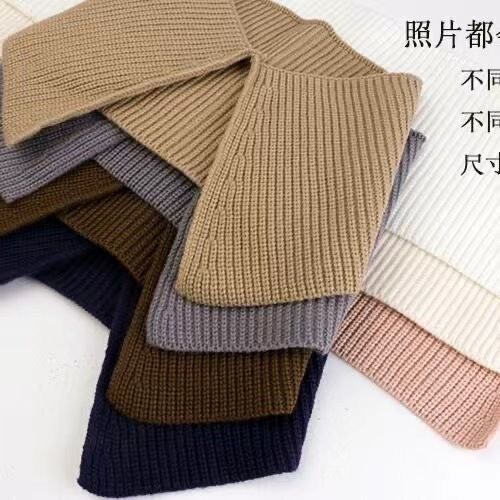 2025 New Style Knitted Ribbed Square Collar Anti-Dirt Collar Sold Separately Autumn and Winter Sweater Fake Collar down Jacket
