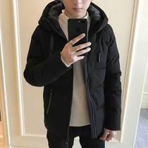 Mens coat winter 2021 new trend bread cotton coat winter short down cotton jacket plus velvet padded padded jacket