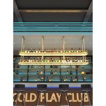 Bar rack wine rack wall cabinet restaurant light luxury decoration wine cabinet hanging storage rack wine display rack iron art customization