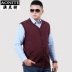Mỏng vest nam cộng với kích thước cộng với chất béo áo khoác mùa thu tăng chất béo thêm lớn mùa thu lỏng chất béo đan vest áo vest nam công sở Dệt kim Vest
