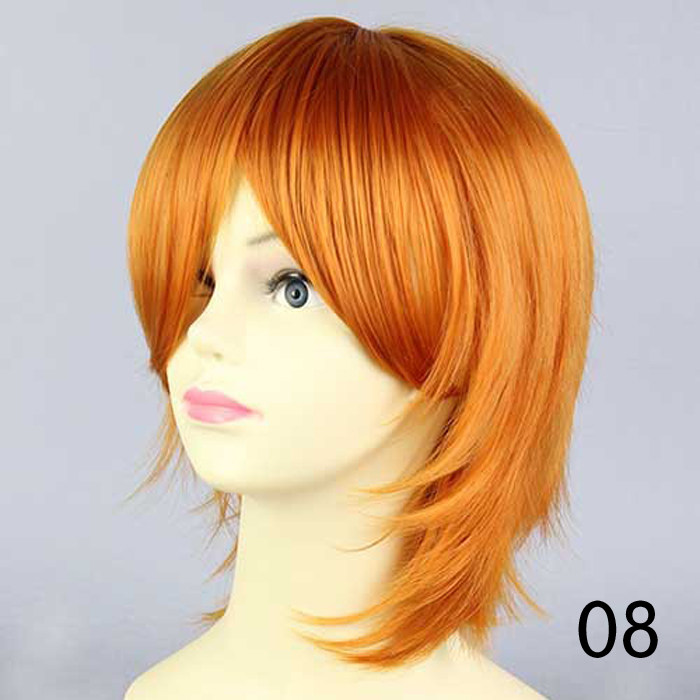  Universal orange short hair cos wig False hair Soma Air Sea Sun Xiangyang orange