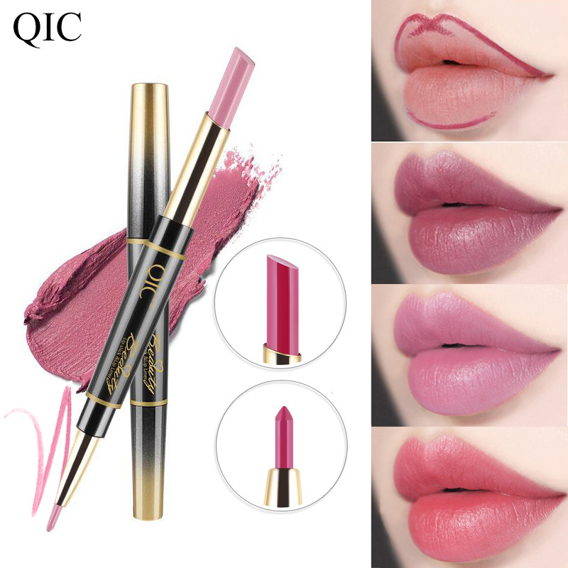 Shake Soundnet Red double head lipstick pen female two-in-one matte foggy face West grapewater red hook-lip-shaped pen waterproof