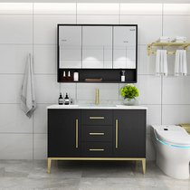 Sanitary Ware smart Nordic luxury bathroom cabinet combination floor-standing face wash hands double basin basin wash basin toilet