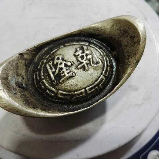RMBone beats for the upcoming end of the folk collection Grand Qing Yuan Baoyin silver ingot Qianlong silver Yuanbao