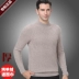 Áo len cashmere mùa đông nam dày 100% nguyên chất cashmere nửa cổ cao ấm áp trẻ trung vòng cổ áo len đáy áo áo khoác nam Áo len Cashmere