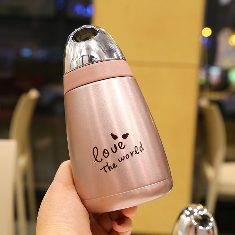 Simple small cute mini stainless steel thermos cup Korean version of the student ins fresh water cup Children's portable cup