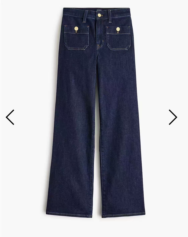 Little in America J.Crew Curvy Slim Fit Sailor Denim Wide-Leg Pants