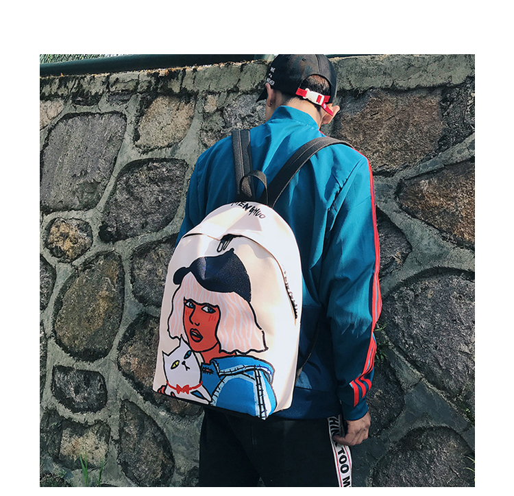 Ins vụ nổ trường bag 2018 mùa hè Hàn Quốc phiên bản của ulzzang vui vai túi học sinh trung học cá tính hip hop ba lô triều balo thời trang nữ
