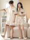 ຄູ່ນອນ Pyjamas ແມ່ຍິງ Summer Ice Silk ສັ້ນເສອແຂນສັ້ນ Set Cool Silk Cardigan 2026 New Men's Home Clothing