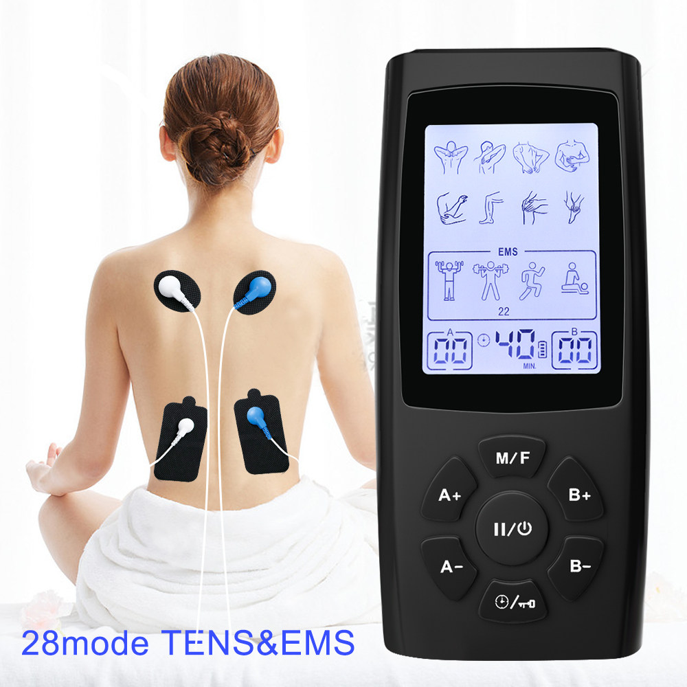 28模式TENS EMS电动肌肉刺激按摩器40级理疗按摩设备热销