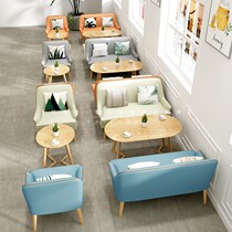 Brief book bar Relax Area Talks Hospitality Sofa Casual Cafe Milk Tea Shop Sweet Shop Sofa Table and chairs Composition